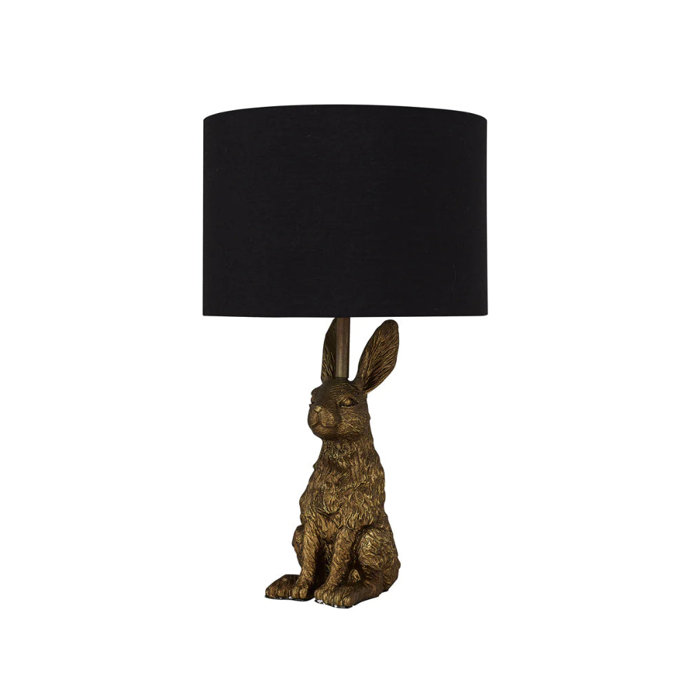 Rabbit Sitting Gold Table Lamp